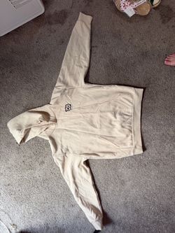 Cream Pullover Hoodie with Logo