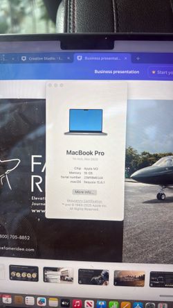 Mac book pro 14”, 1 Tera memory