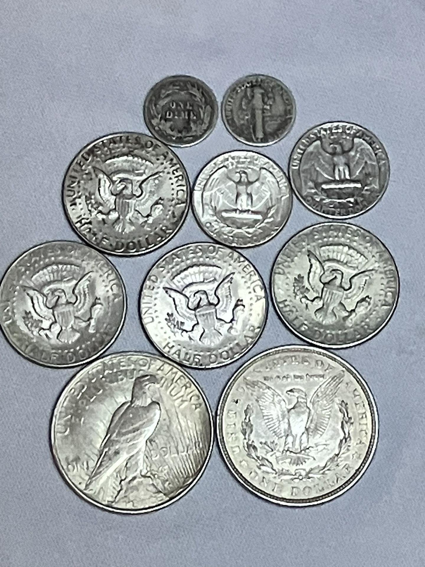 SILVER LOT PEACE DOLLAR MORGAN DOLLAR - JUNK SILVER COINS - 90% 40% 