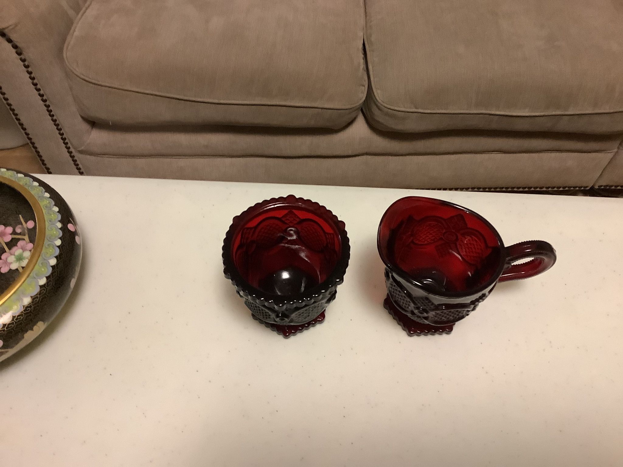 Avon Creamer And Sugar