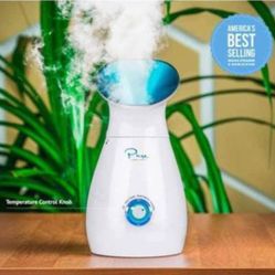 NanoSteamer Large 3-in-1 Nano Ionic Facial Steamer with Precise Temp Control - 30 Min Steam Time - H