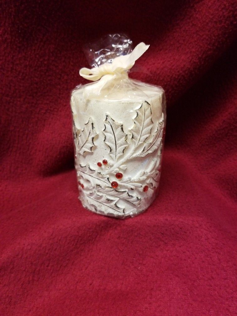 Winter Wishes Pillar Candle With Bling