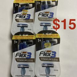 Bic Flex 3 Titanium Shave 🪒 Bundle