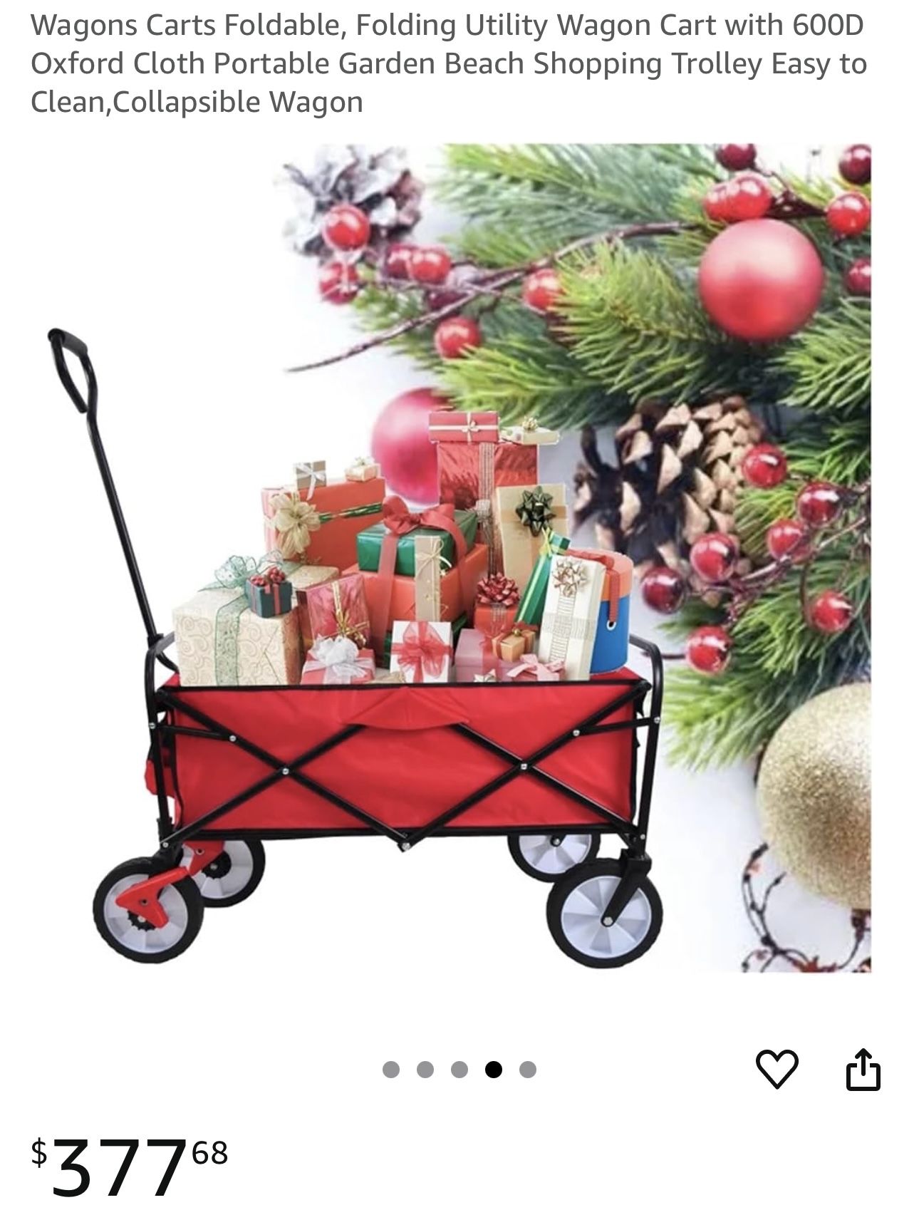 Wagons Carts Foldable, Folding Utility Wagon Cart with 600D Oxford Cloth Portable Garden Beach Shopping Trolley Easy to Clean,Collapsible Wagon