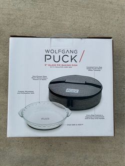 Wolfgang Puck 9" Glass Pie Baking Dish with Carry Bag
