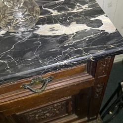 Granite Top Wood Night Stand 