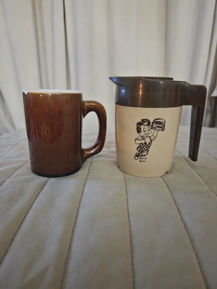 Vintage Big Boy Decaf Coffee Decanter And 1318 Coffee Mug