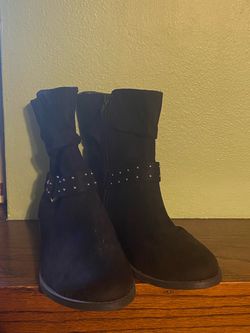 Black Suede Ankle Boots size 8.5