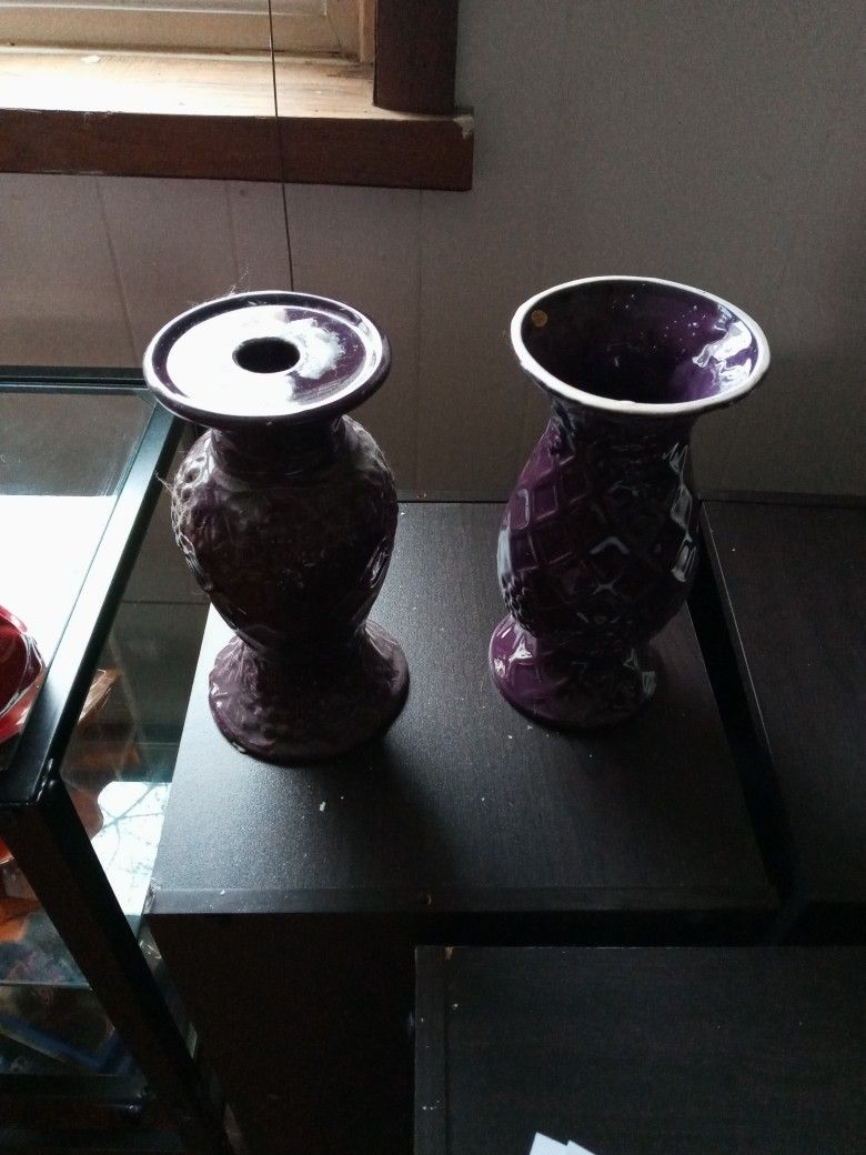 Matching Plum Purple Tara Vases