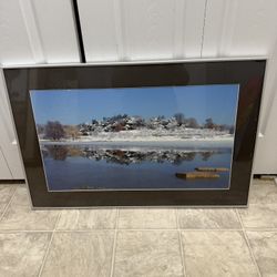 Beautiful 33.5 By 22 Inch Wall Art. (tiny Broken Glass Shown In The Pic) (MUST SELL TODAY)