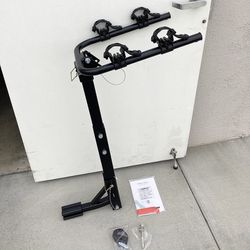 “Brand New $45 Tilt Folding 2-Bike Hitch Mount Rack Bicycle Carrier for 2”” Hitch w/ Straps 70 lbs Max” 