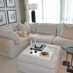 RH Cloud Couch + Ottoman