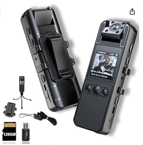 Body Camera with Audio and Video Recording