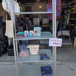 Metal and Glass Bookcase