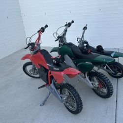 3 Razor Dirt Bikes 2 Razor MX500 And 1 Razor MX350