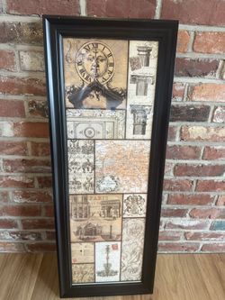 Framed Paris Collage Wall Art – Vintage French Design