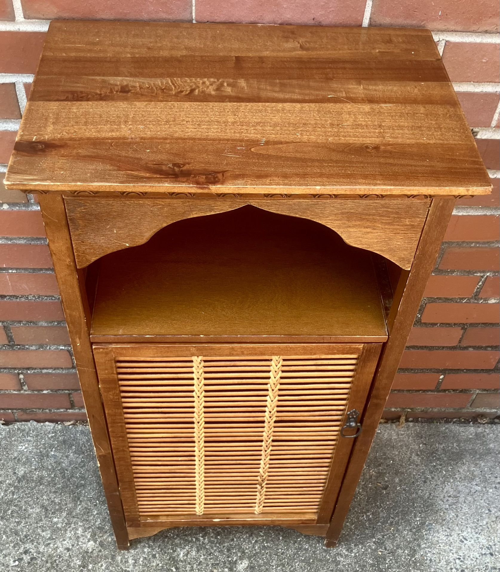 Solid Wooden Storage Cabinet w/ 4 Shelves