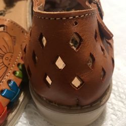 New leather Wedged heels and sandals