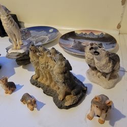 Wildlife Statues And Plates