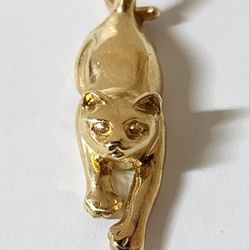 14k Solid Cat Charm 3.5g 