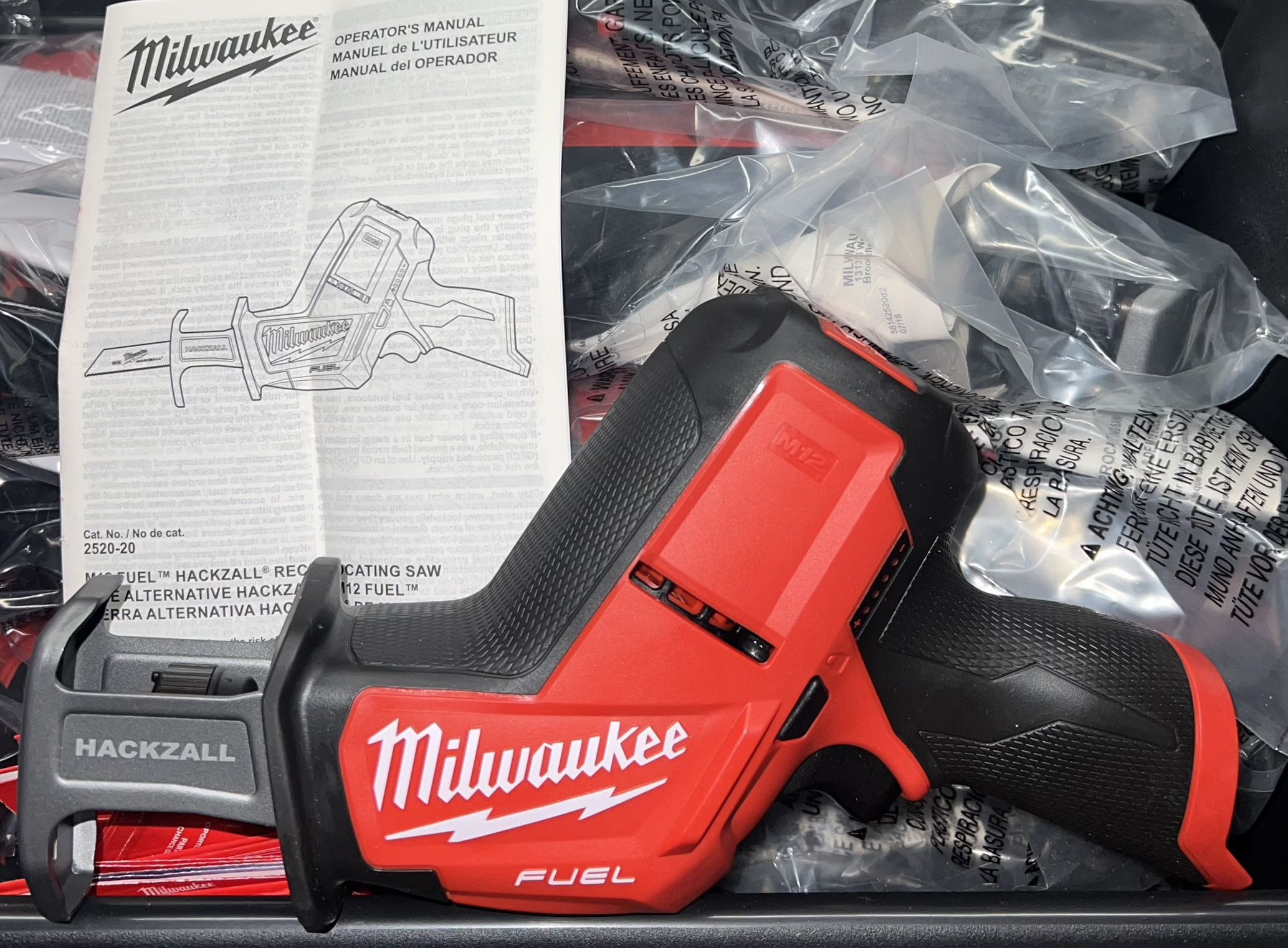 Milwaukee M12 Fuel Hackzall Reciprocating Saw. (New from Kits). Model #2520-20