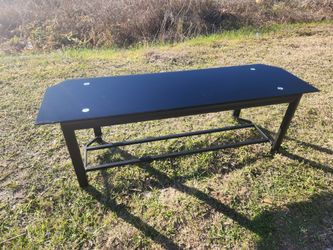 58" Glass Top TV Stand Console (read description)
