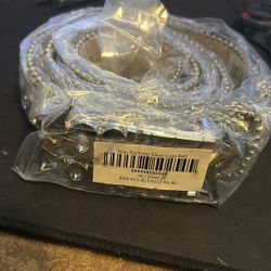 Size 40 Rockstar Silver Logo Belt