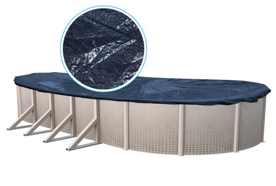 Winter pool cover 18 x33 oval (black)
