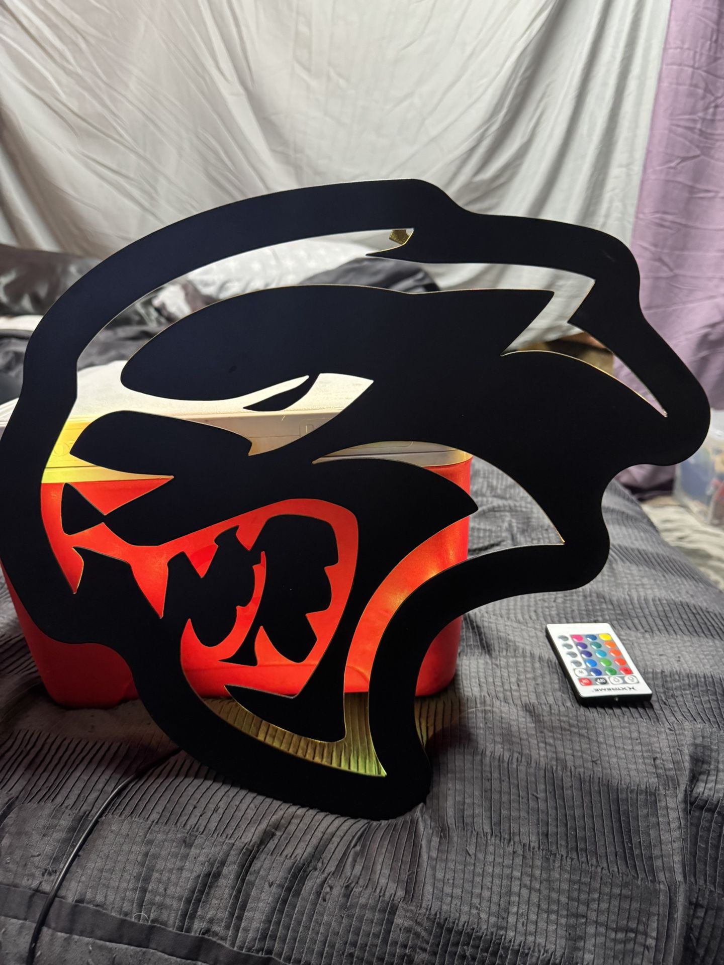 Hellcat LED Metal homemade Sign