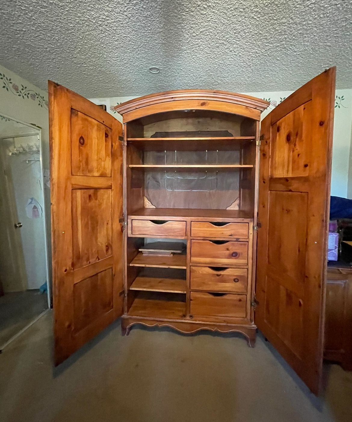 Vintage Belle Reve Bedroom Set Armoire Dresser 2 Nightstands