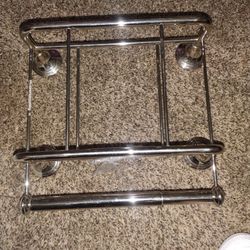 Pottery Barns Double Toilet Paper/ Magazine Rack. I Have No Hardware For It. 