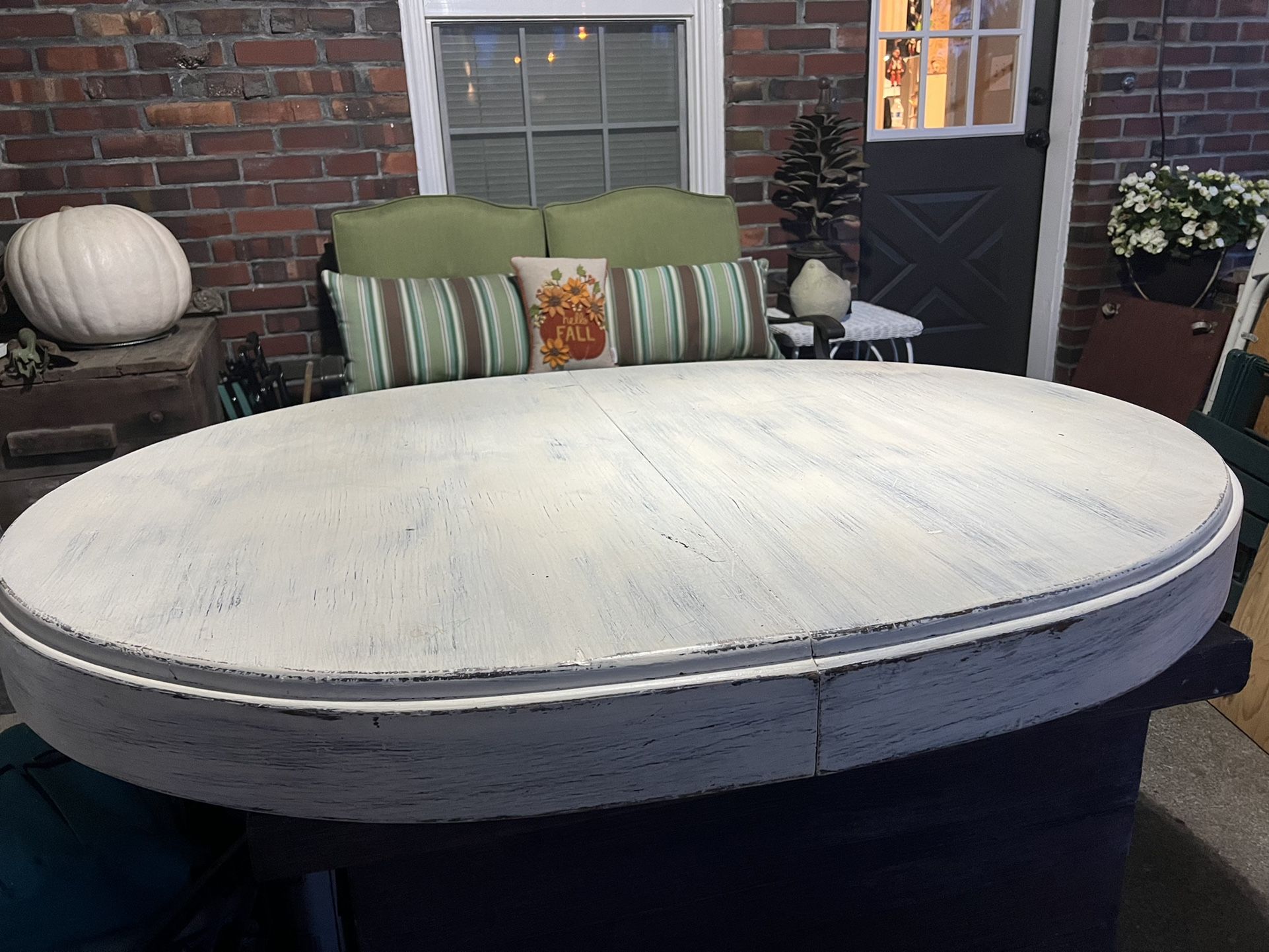 Shabby Vintage Chic Table Top No Legs White Chippy Paint