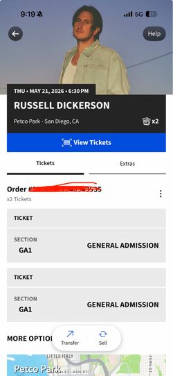 2 Russell Dickerson tickets