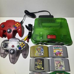 Funtastic Jungle Green Nintendo 64 Console  - Nintendo 64 Bundle Tested Working