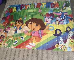 Dora Birthday Banner 