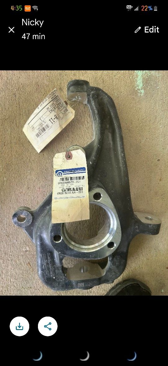 RF Steering Knuckle For Late Model Ram 1500 Brand New