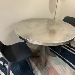 Round Dining Table And Two Chairs