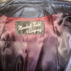 Vintage Leather Coat Marshall Fields & Company