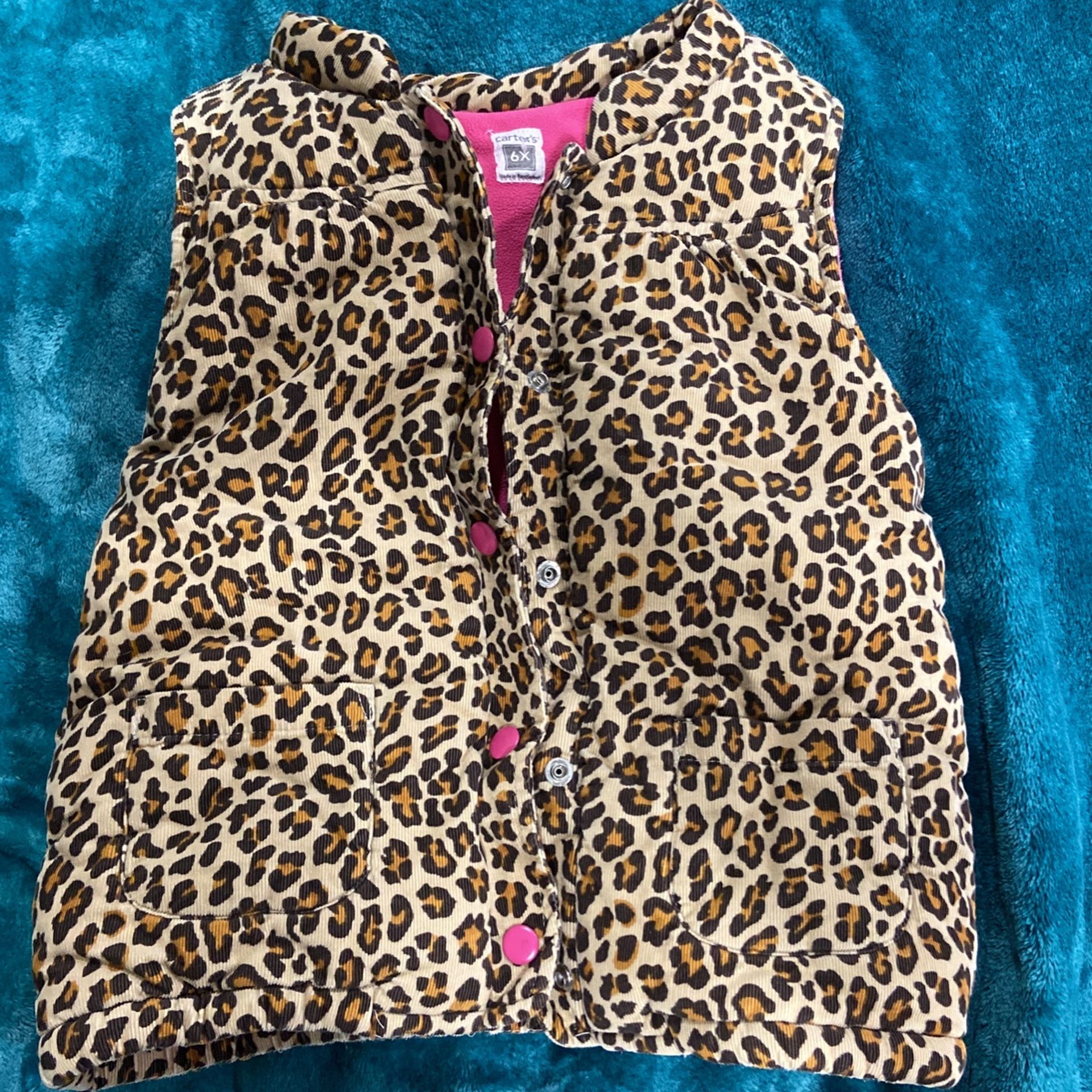 Puffy Vest Leopard Print