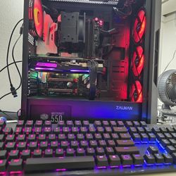 Gaming pc intel i7-6700, gtx 1660 super, 16 gb ram, nvme, hdd, wifi, keyboard and mouse 