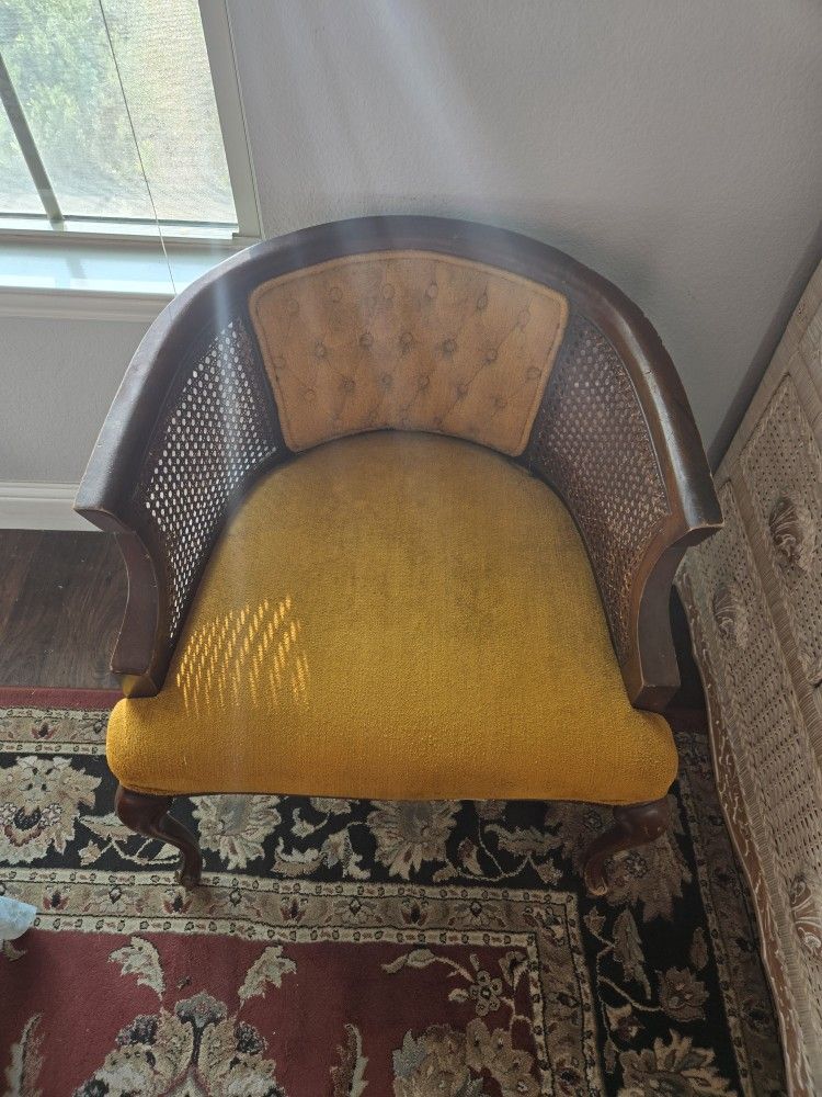 Cane Barrel Chair
