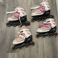 ABEC 3 HARSH ADJUSTABLE Rollerblades - Size US Women’s 5-8  🍭🍬2 Pair BOTH for $20🍬🍭