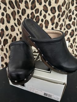 Frye Clara Campus Clogs Leather Size 6