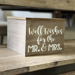 Wooden Wedding Card Box For Guests 
