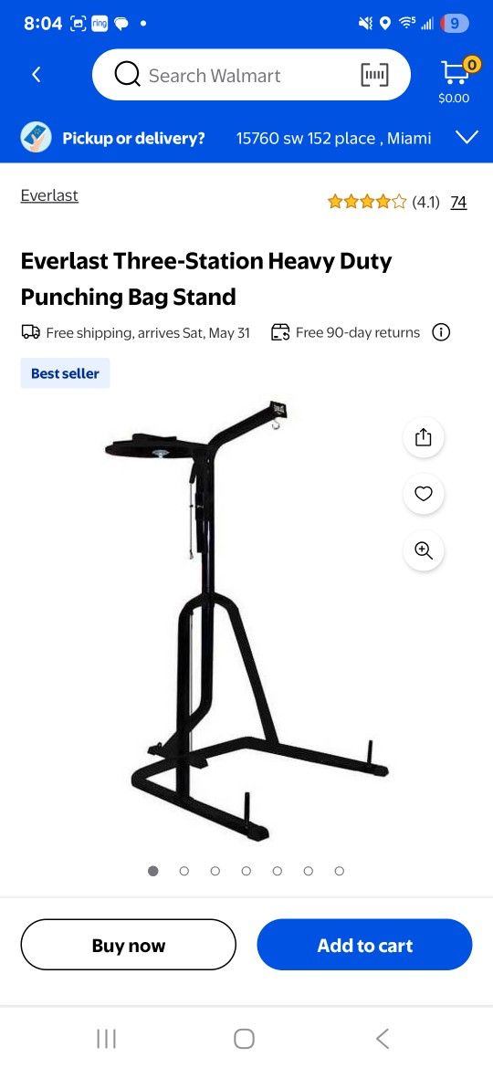 Everlast Three-Station Heavy Duty Punching Bag Stand