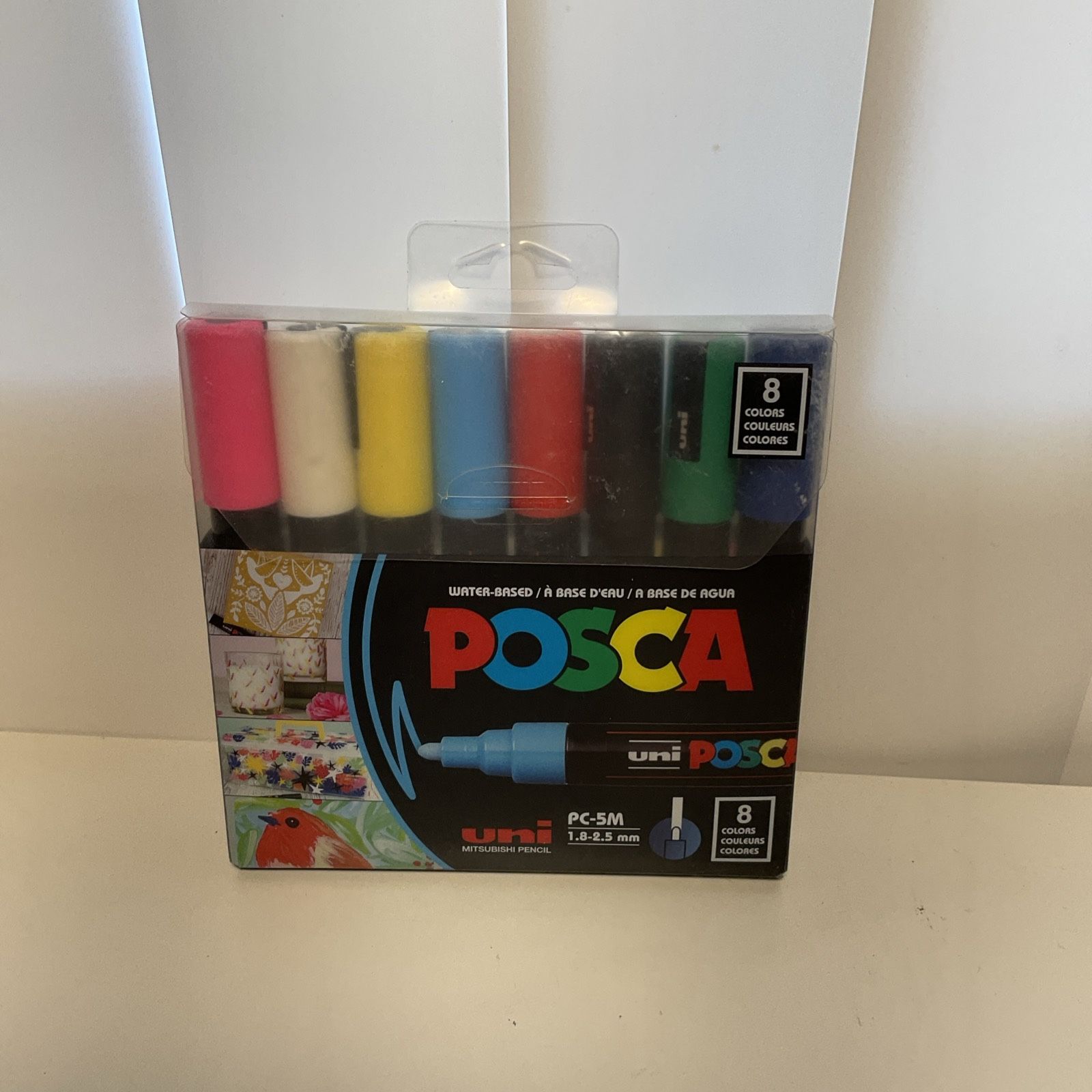 uni-ball POSCA PC-5M Water-Based Paint Markers (8 Pack) 1.8-2.5mm - new open box