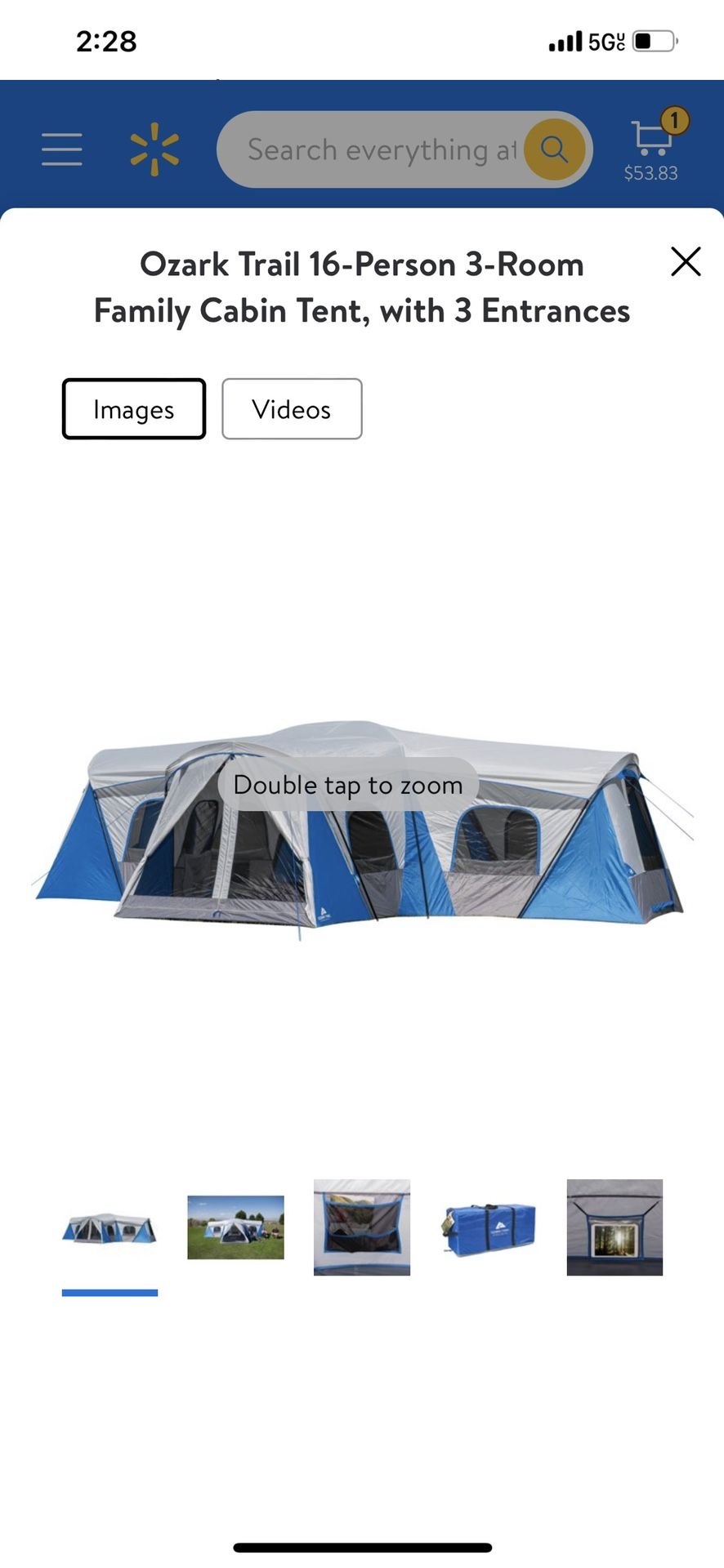 Tent Cabin 16 Person Ozark Trail