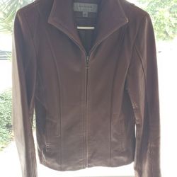 Women's Leather Zip Jacket Marc New York S