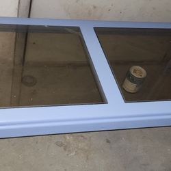 Coffee Table Wood And Glass 56x24x16