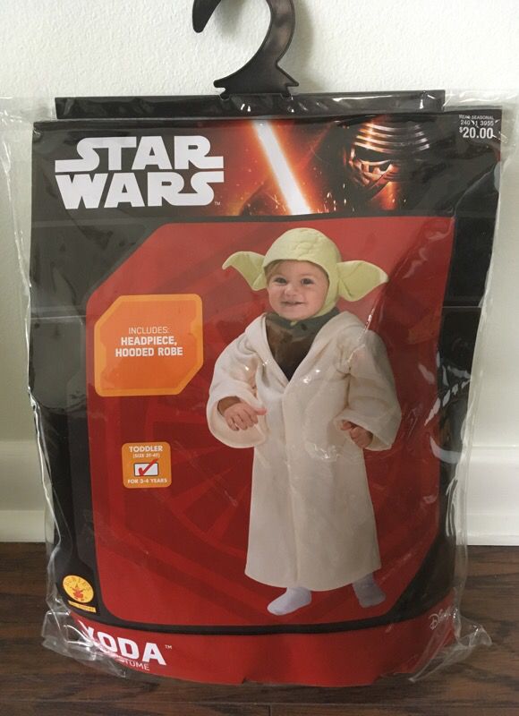 Star Wars Yoda child costume size 3T-4T - brand new in package
